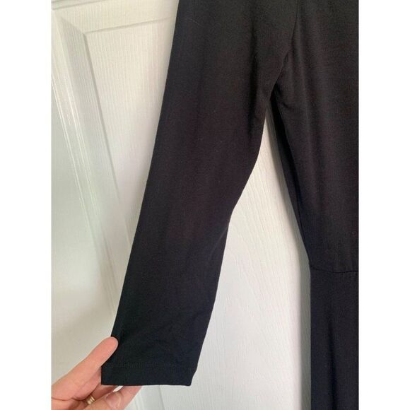 Diane Von Furstenberg Career Contemporary Stretch Black Long Sleeve Dress Size 0 - Picture 4 of 5